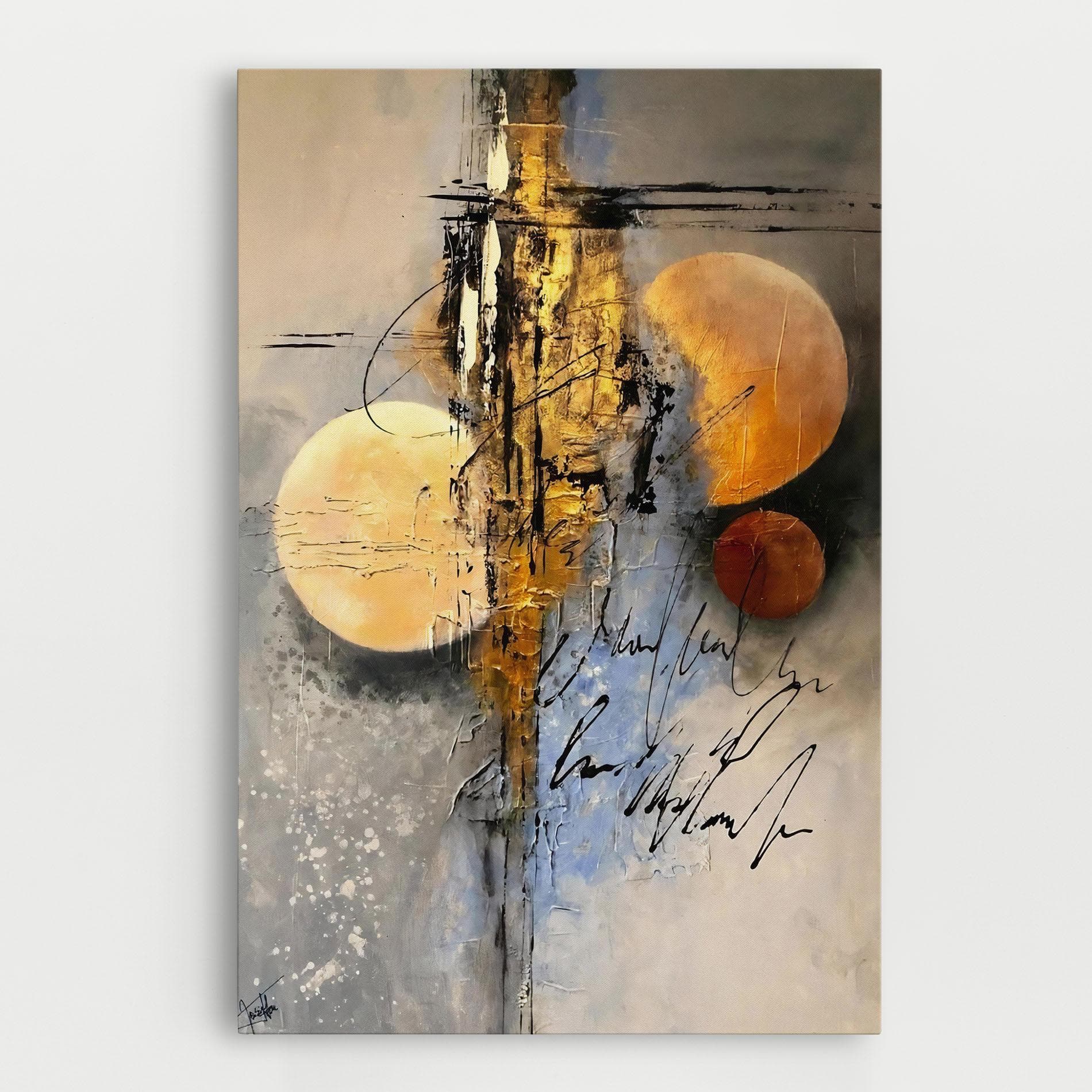 Afiș Modern: Afiș Modern - Canvas Arta Abstracta Modern Abstract Moons CHIAJNA montaj inclus